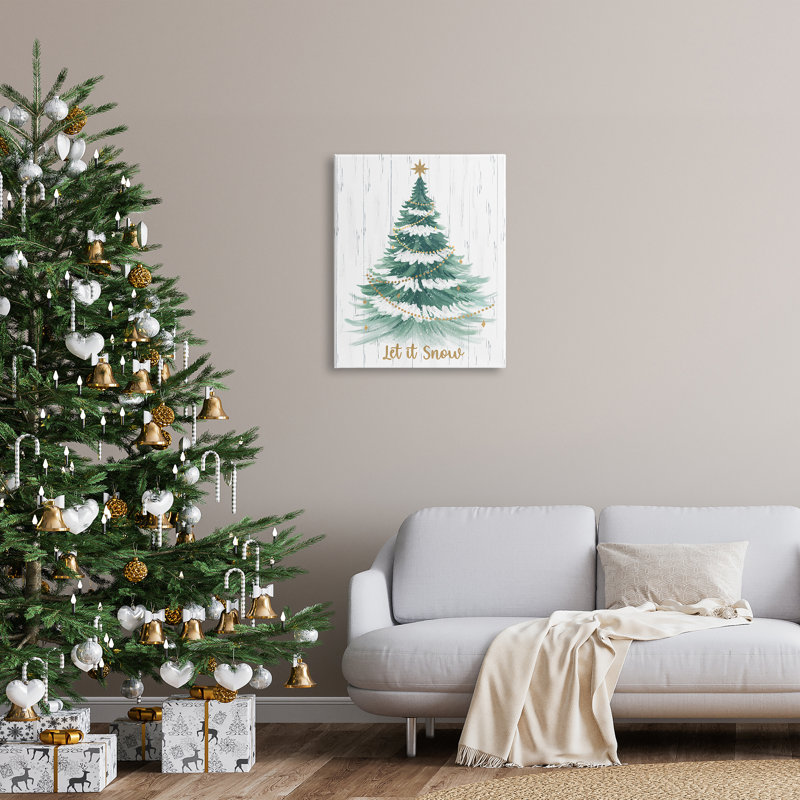 «Let It Snow», impression sur toile par Sharon Lee, H 30 po x l 24 po x P 1,5 po
