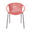 Chaises de patio en acier durable, conception moderne avec corde rouge brique, utilisation intérieure et extérieure