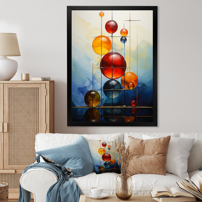 «Opt Art Harmonic Balance IV» sur toile, Cadre photo noir, H 20 po x l 12 po x P 1 po