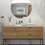 15.69"X15.69" White Ceramic Square Vessel Bathroom Sink