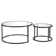 Watson (Set of )Two 35" Glass And Steel Round Nested Coffee Tables