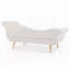 Chaise longue avec accoudoirs à volutes