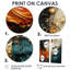 «Orange and Gold Marble Lava II», reproduction d'art sur toile-476759424-476759425-476759431