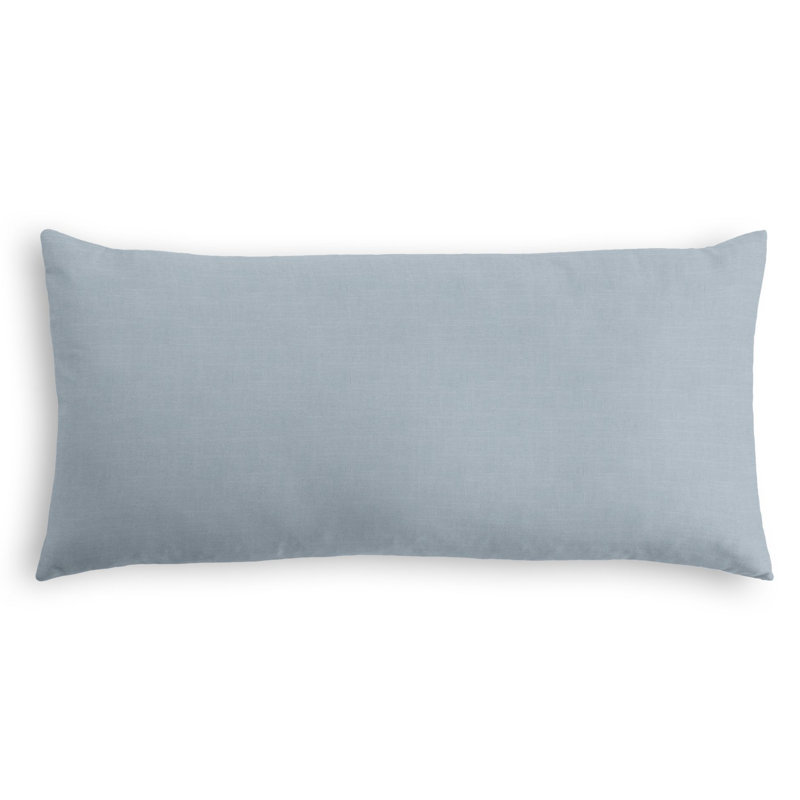 Reversible Throw Pillow, 12" x 24", Cool Gray