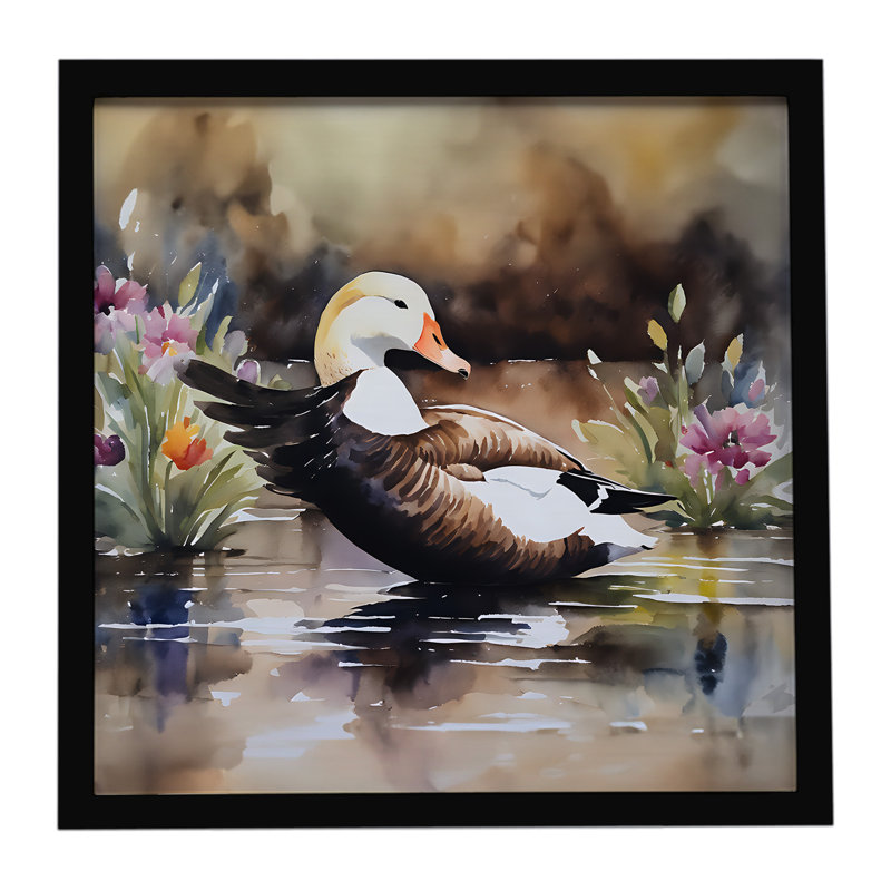 Common Eider Duck Framed Metal Print