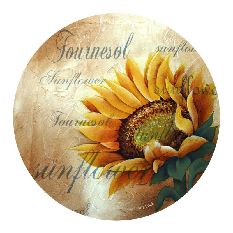 Sunflower 4-Pack Natural Sandstone Coasters