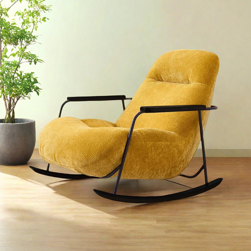 Chaise berçante spacieuse Living Living, Jaune