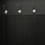 Chic Minimal - Arbre d'entrée noir avec panneau rainuré et crochets de suspension pour l'entrée de la maison