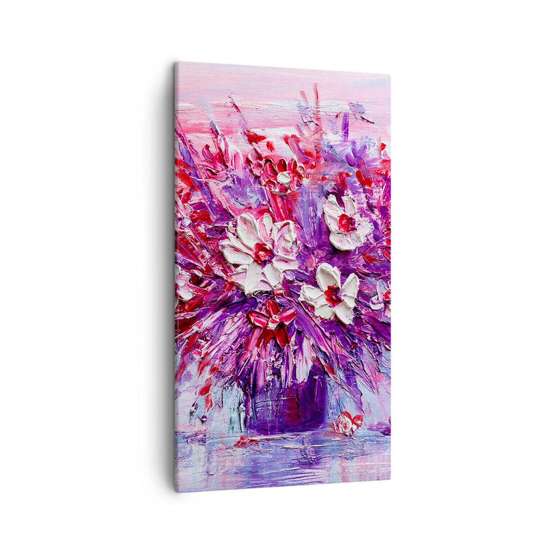 Leinwandbild Impasto Flowers Pink