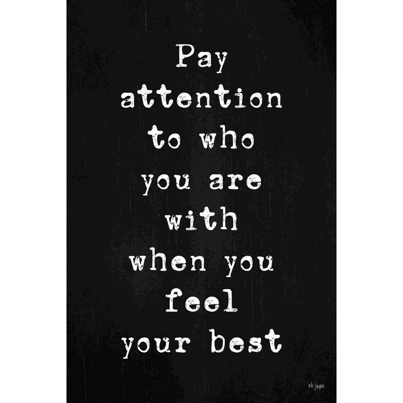 «Feel Your Best» par Jaxn Blvd. - Art textuel sur toile tendue, H 12 po x l 8 po