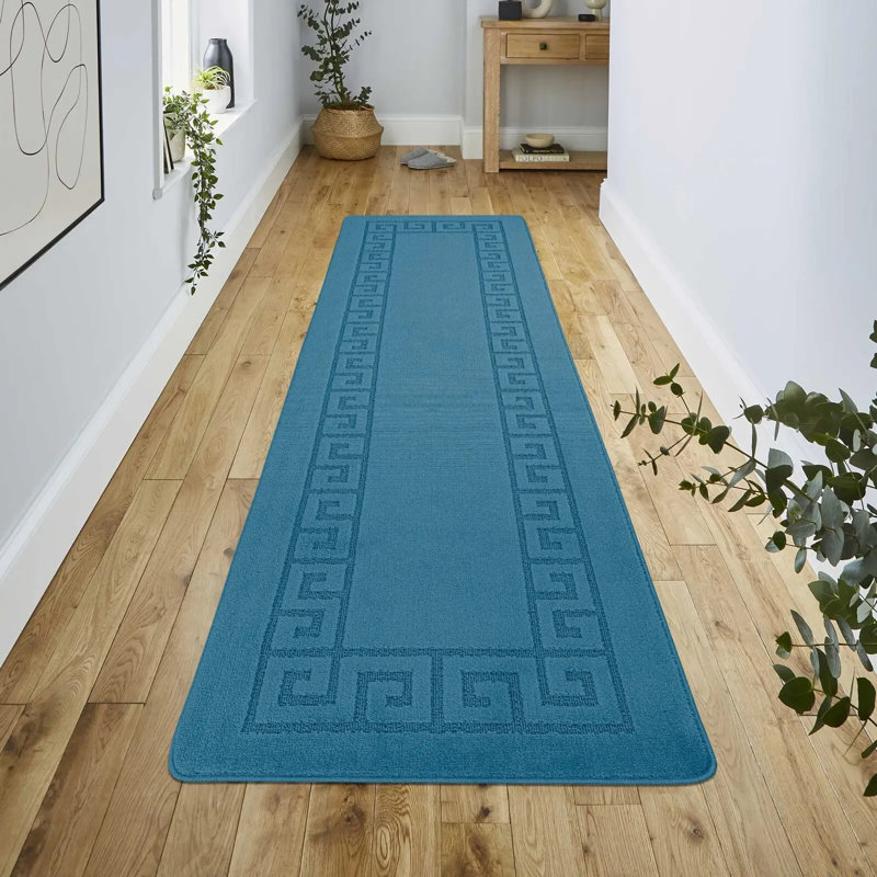 Rectangle Geometric Area Rug, Blue, Rectangle 160 x 230 cm