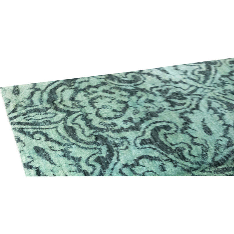 Tapis vert noué à la main de haute qualité