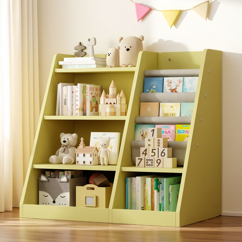 Bibliothèque Aseya Montessori Magic | Château de livre à l'avant pour la lecture et l'organisation de 3 enfants et plus