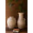 Kalalou Stone Composite Beige Urn with Two Handles 26"H – Textured Decorative Vessel for Home Décor