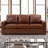 Fournier 83.46'' Genuine Leather Square Arm Sofa with Pillows-70602457