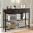 3 Tier Rustic Industrial 100Cm Console Table with Storage Drawers and Shelf, Entryway Furniture