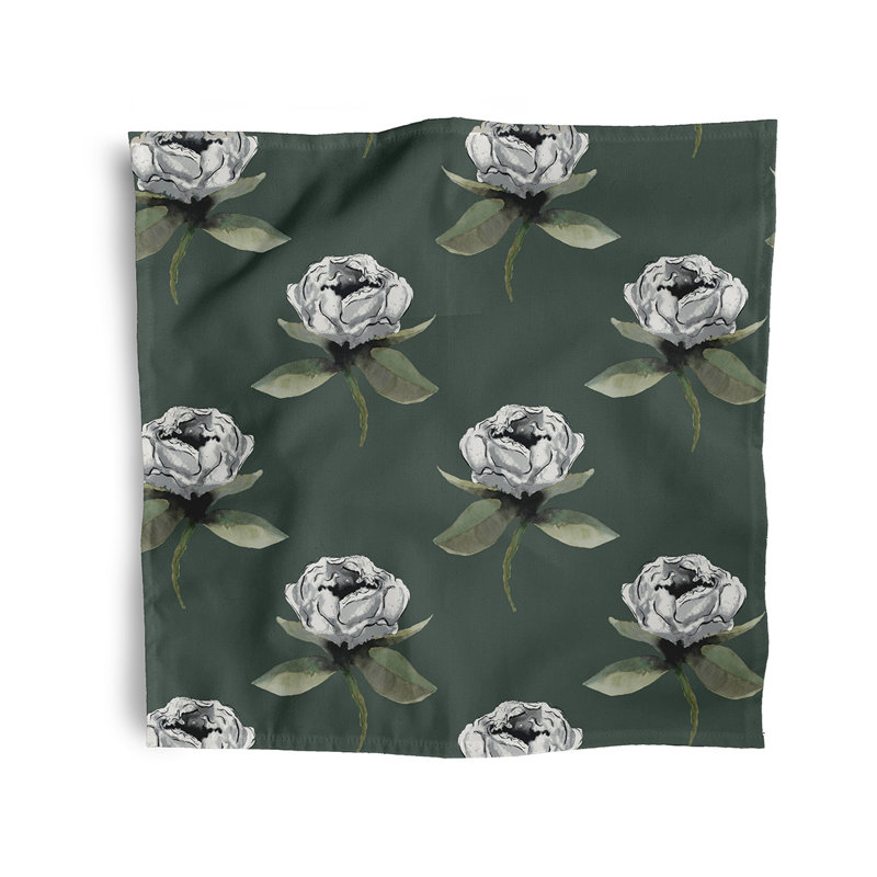 Serviette 19 po Ladwig Bunch Floral, Vert