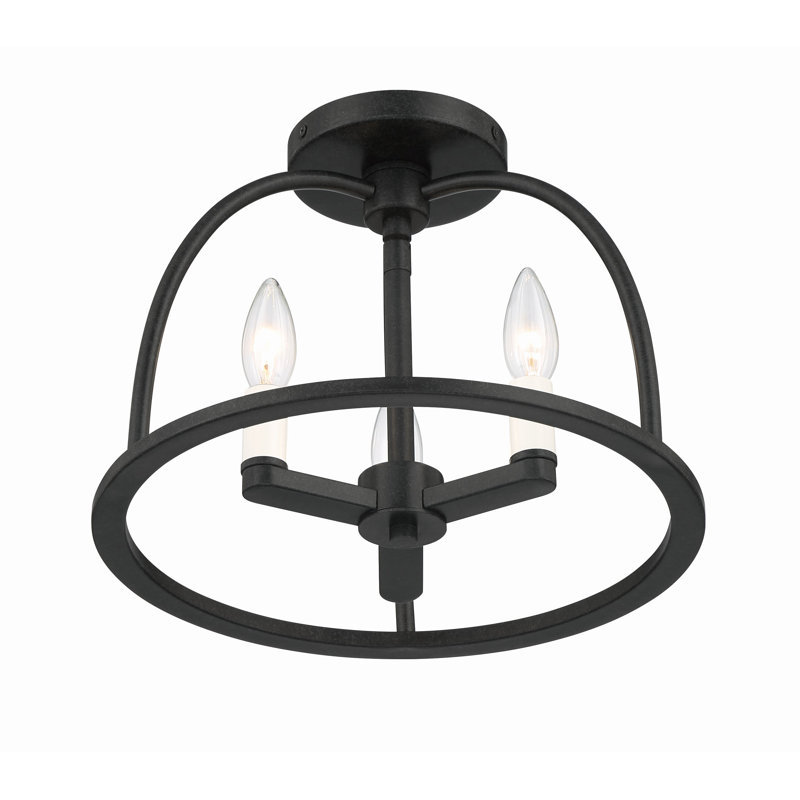 Aleena 3 Light Black Ceiling Mount, Noir