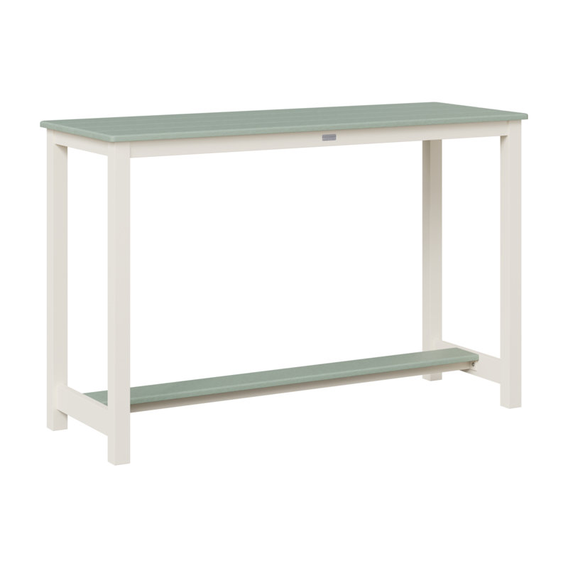 Berlin Gardens Balcony Aluminum Counter Height Table, Seafoam, 38.5" H x 60" W x 22" D