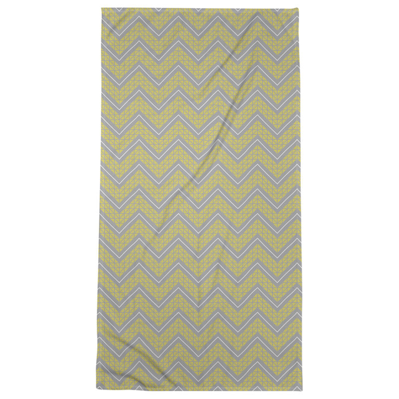 Stephenie Bath Towel, Light Yellow/Light Gray