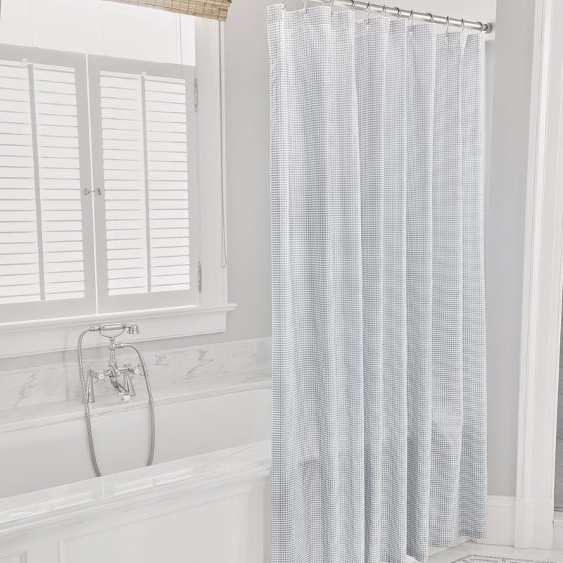 Rideau de douche 100% coton Malaya, Brume