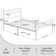 Minimalist Metal Slatted Bed Platform with Arrow Design Headboard