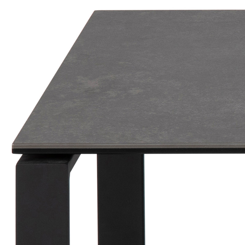 Katrine Coffee Table Set with Ceramic Akranes Top, Black