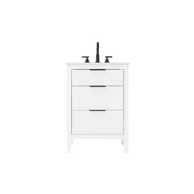 Meuble-lavabo simple 24 po blanc