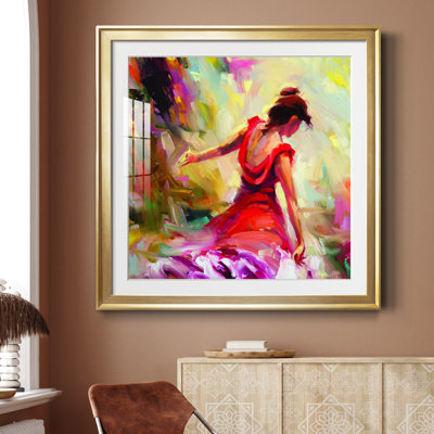 Dancer - Matted and Framed Under Glass, Large Living Room Wall Art