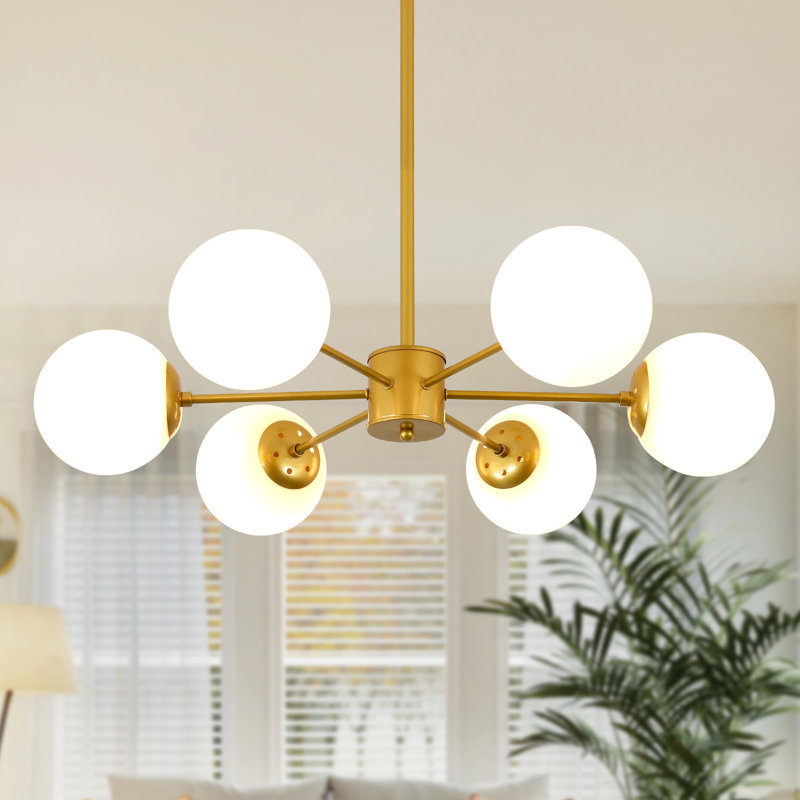 Lustre spoutnik à 6 lumières Yoonus
