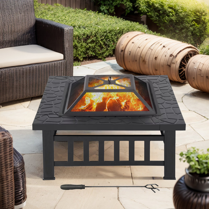 Iron Outdoor Square Fire Pit