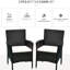 2 chaises par, rembourrées et glissantes, pour le jardin, le patio, la cour, le café foncé, un design tendance avec coussins, un pied coulissant, une qualité empilable