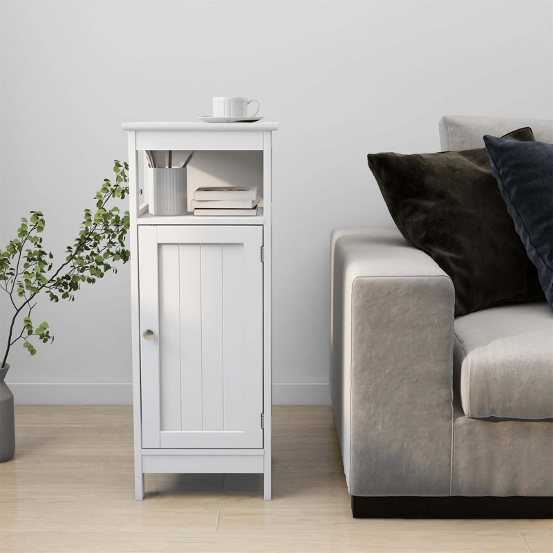 Armoire de salle de bain à porte simple durable avec peinture UV et tablette réglable pour un rangement polyvalent