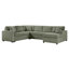 Canapé modulaire surdimensionné en U de 115,3 po avec méridienne - canapé en velours côtelé, 3 coussins décoratifs, assise profonde (22 po) et coussins épais (5,9 po) - grand canapé modulaire de salon, support à ressorts ensachés - Assemblage facile-215093232