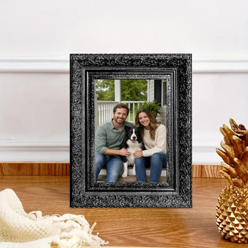 Cadre photo 11 pi x 14 po noir 11 pièces pour décor de manteau de cheminée, Noir, 1, L 11 po x H 14 po