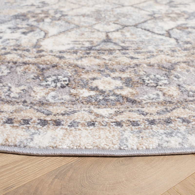 Tapis oriental de performance Hank, Rond 6 pi 7 po