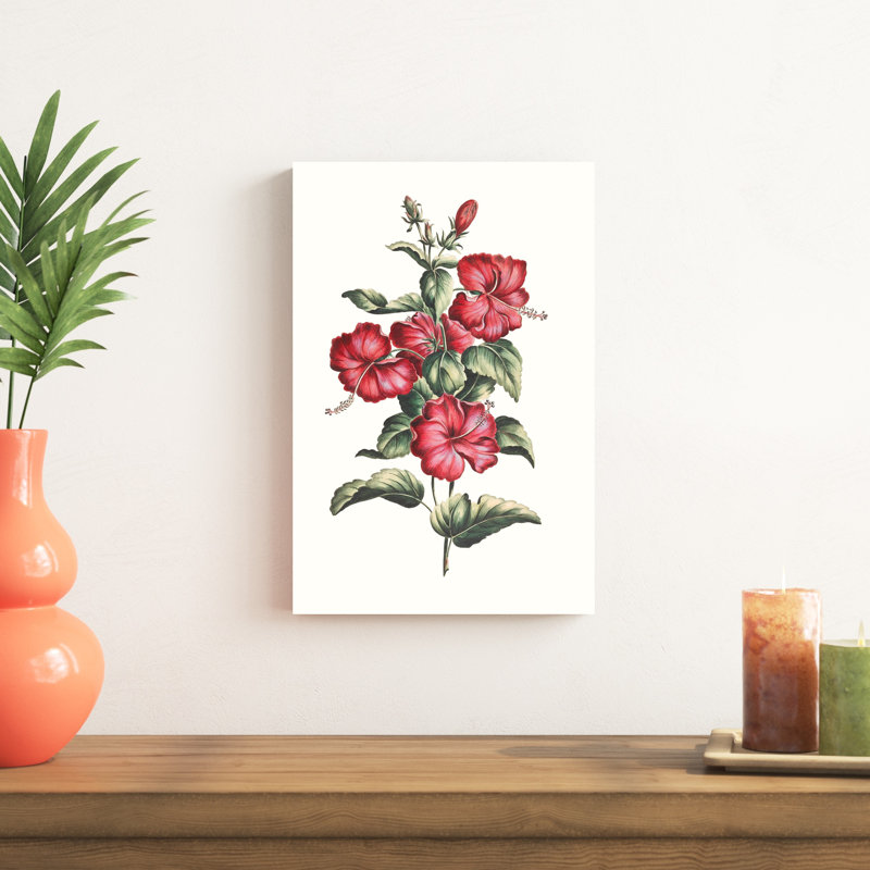 Hibiscus en fleurs III, H 18 po x l 12 po
