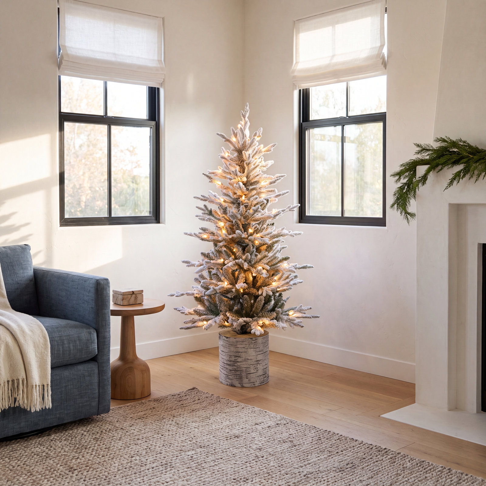 54' Lighted Artificial Fir Christmas Tree