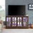 Bookcase, LED Display Cabinet With Adjustable Shelves And Glass Doors-1673965360