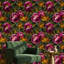 Papier peint floral foncé Moody-37581219