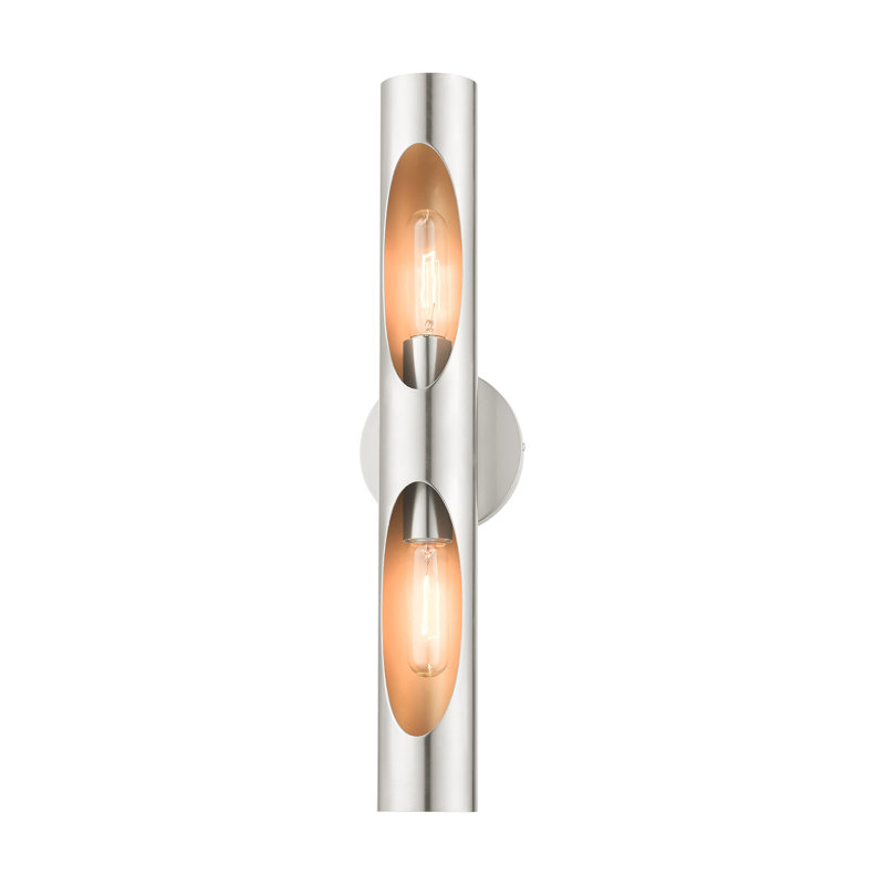 Applique murale articulée à 2 lumières à intensité variable Azria, Nickel brossé