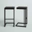 Tabouret de bar Boone - noir - cognac Bravo-1429018213-1429018212