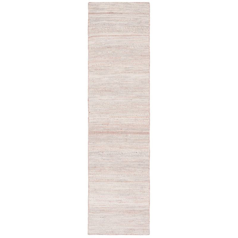 Haldor Natural Fiber Hand Woven Jute/Wool/Cotton Rug in Red/Gray, Runner 2'3" x 9'