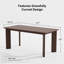 Ensemble de table de salle à manger rectangulaire 67 "avec 6 chaises rembourrées 7 pièces 4 pièces-132042840-132042843-132432502