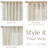 Linen Semi Sheer Rod Pocket Embroidered French Country Farmhouse Curtains-77959973