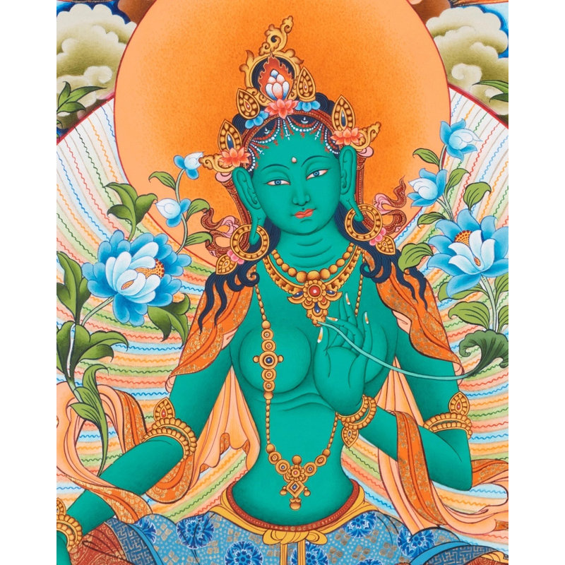 21 Taras Thangka vert (Brocadeless Thangka)