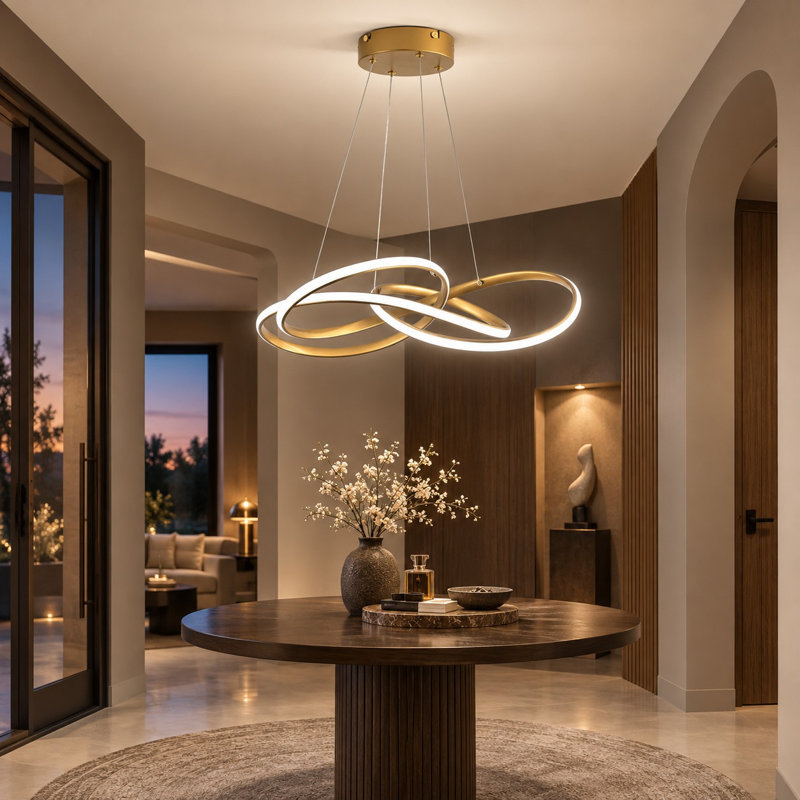 1-Light Dimmable Integrated LED Chandelier