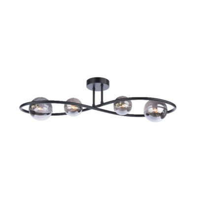 Lena Glass Semi Flush Mount