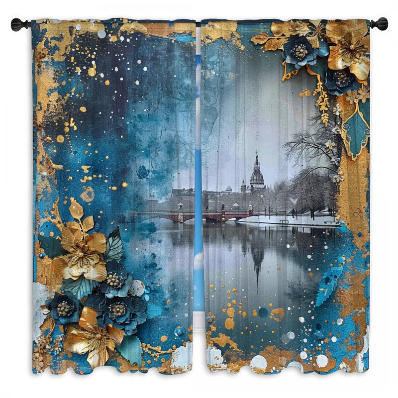 Rideaux de fenêtre Cityscape, 40 po x 50 po - 2 panneaux, Transparent