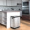 Stainless Steel 16 Gallon Step-On Multi-Compartments Trash and Recycling Bin